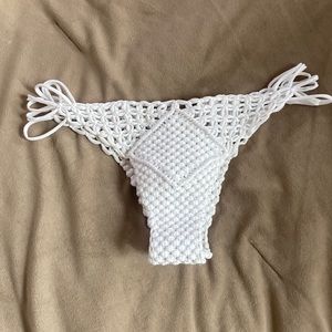 Indah Koh Samui White Crochet Bottoms